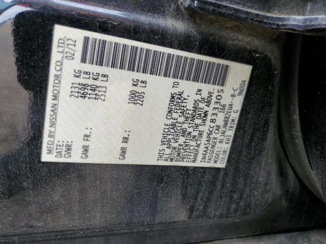 Photo 11 VIN: 1N4AA5AP6CC833305 - NISSAN MAXIMA 