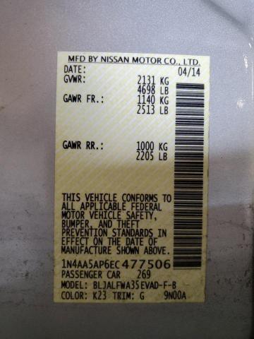 Photo 12 VIN: 1N4AA5AP6EC477506 - NISSAN MAXIMA 