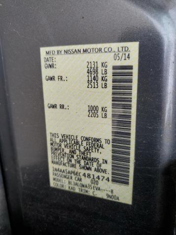 Photo 11 VIN: 1N4AA5AP6EC481474 - NISSAN MAXIMA S 