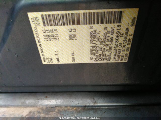 Photo 8 VIN: 1N4AA5AP7AC806918 - NISSAN MAXIMA 