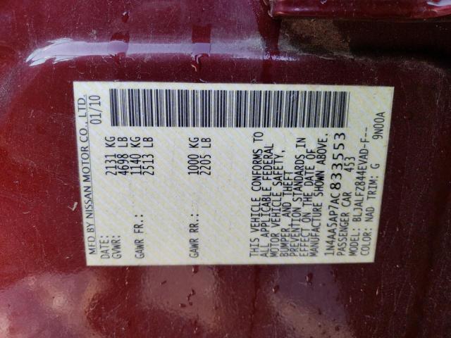 Photo 11 VIN: 1N4AA5AP7AC833553 - NISSAN MAXIMA 