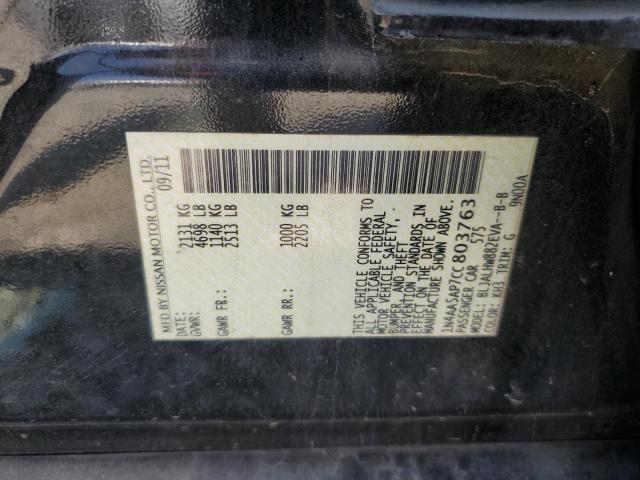 Photo 11 VIN: 1N4AA5AP7CC803763 - NISSAN MAXIMA S 