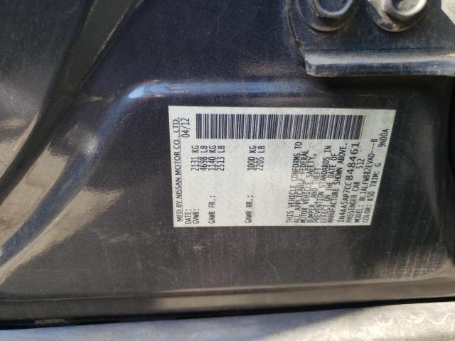 Photo 11 VIN: 1N4AA5AP7CC848461 - NISSAN MAXIMA S 