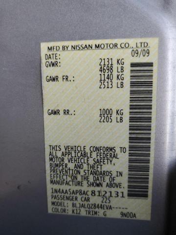 Photo 9 VIN: 1N4AA5AP8AC812131 - NISSAN MAXIMA S 