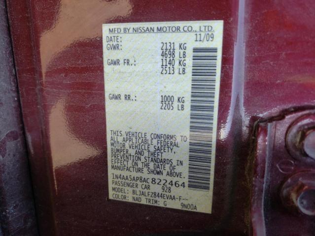 Photo 9 VIN: 1N4AA5AP8AC822464 - NISSAN MAXIMA S 