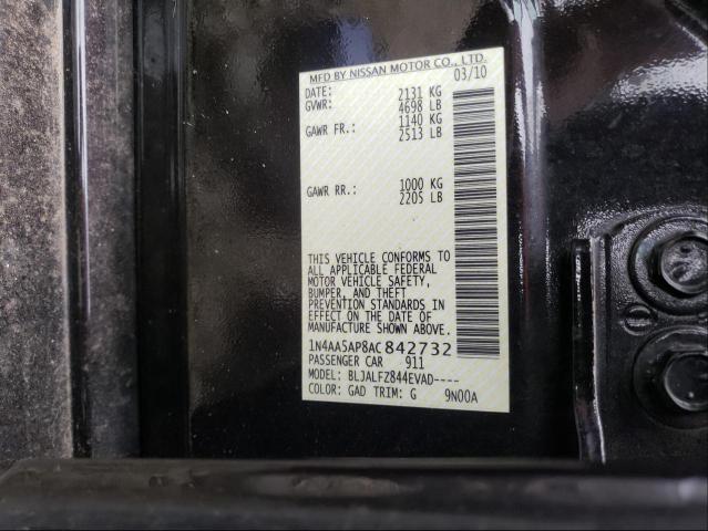 Photo 9 VIN: 1N4AA5AP8AC842732 - NISSAN MAXIMA S 