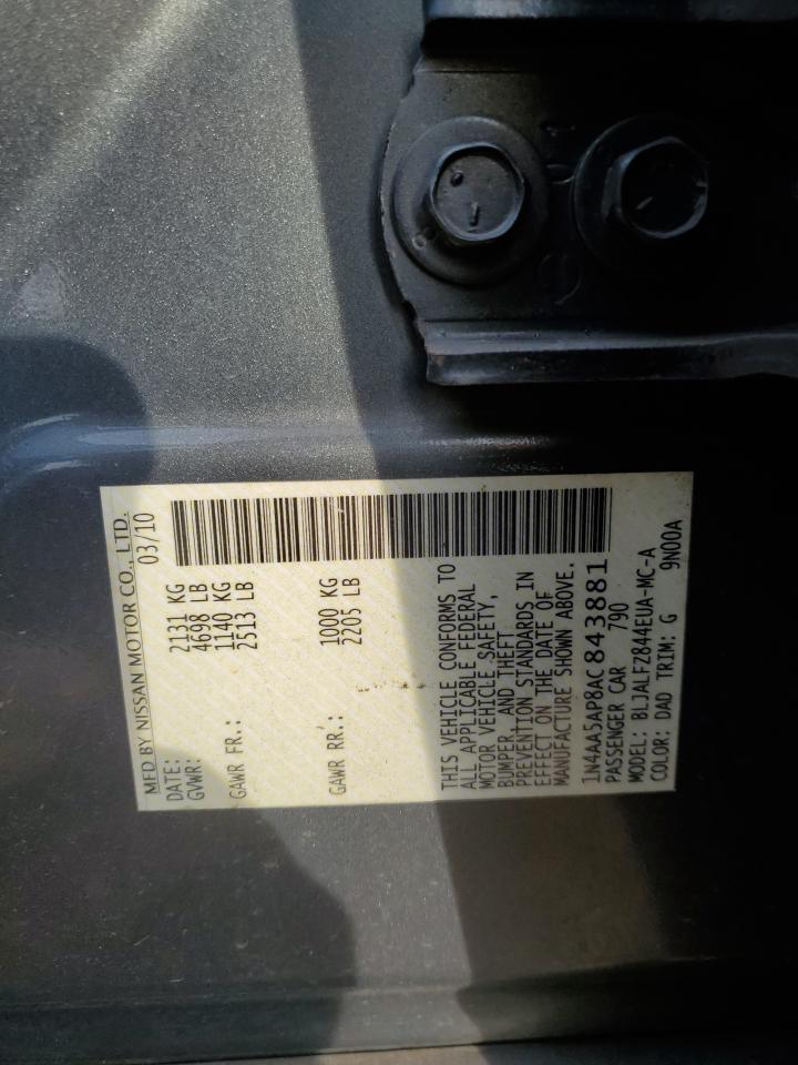 Photo 11 VIN: 1N4AA5AP8AC843881 - NISSAN MAXIMA 