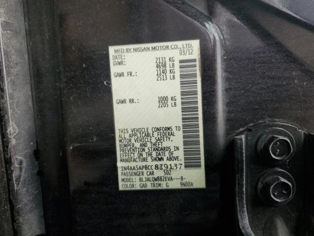 Photo 11 VIN: 1N4AA5AP8CC839137 - NISSAN MAXIMA 