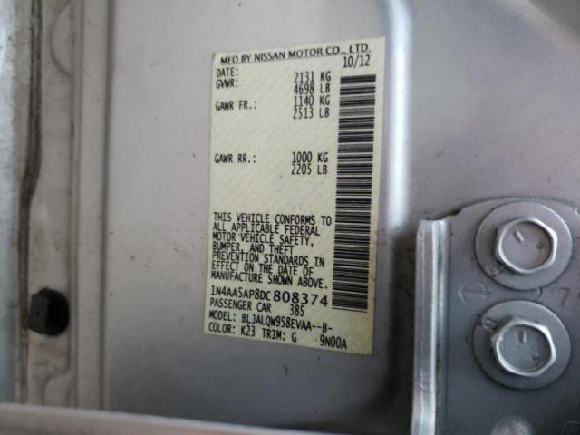 Photo 9 VIN: 1N4AA5AP8DC808374 - NISSAN MAXIMA S 