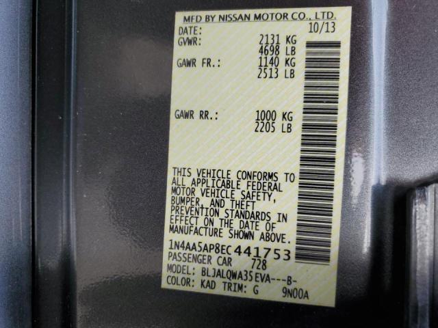 Photo 11 VIN: 1N4AA5AP8EC441753 - NISSAN MAXIMA S 