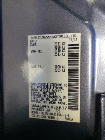 Photo 9 VIN: 1N4AA5AP8EC458617 - NISSAN MAXIMA S 