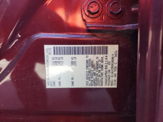 Photo 9 VIN: 1N4AA5AP9AC861144 - NISSAN MAXIMA S 