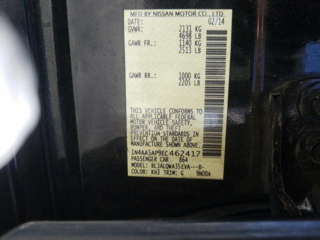 Photo 9 VIN: 1N4AA5AP9EC462417 - NISSAN MAXIMA S 