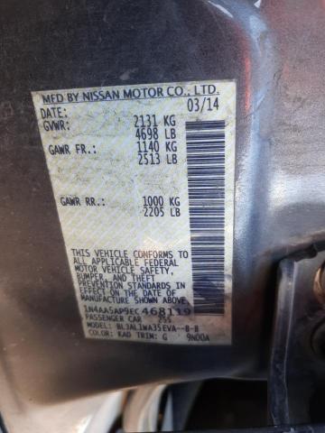 Photo 9 VIN: 1N4AA5AP9EC468119 - NISSAN MAXIMA S 