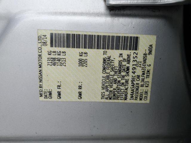 Photo 11 VIN: 1N4AA5AP9EC491352 - NISSAN MAXIMA 