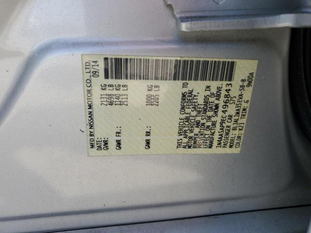 Photo 11 VIN: 1N4AA5AP9EC496843 - NISSAN MAXIMA S 