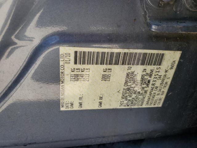 Photo 11 VIN: 1N4AA5APXAC833515 - NISSAN MAXIMA S 