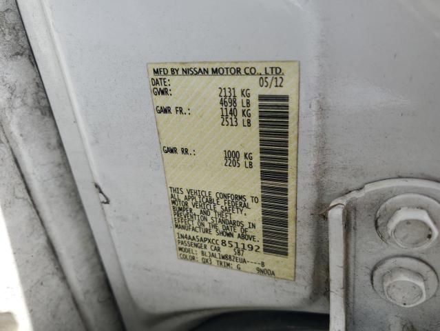 Photo 12 VIN: 1N4AA5APXCC851192 - NISSAN MAXIMA 