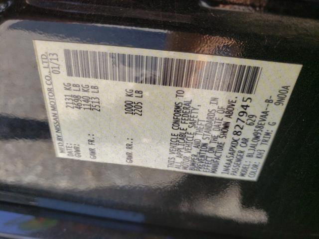 Photo 9 VIN: 1N4AA5APXDC827945 - NISSAN MAXIMA S 