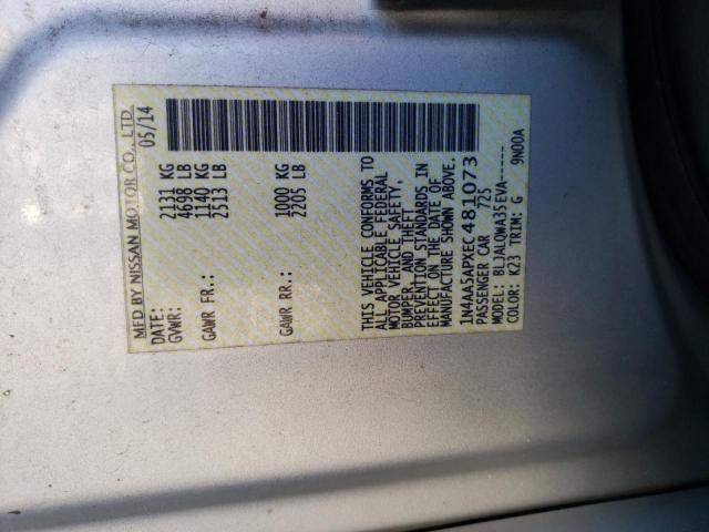 Photo 11 VIN: 1N4AA5APXEC481073 - NISSAN MAXIMA S 