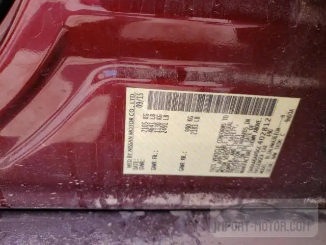 Photo 11 VIN: 1N4AA6AP0GC402812 - NISSAN MAXIMA 