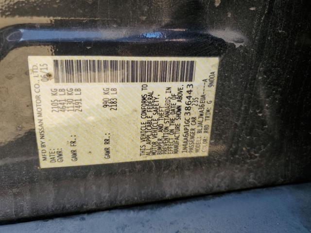 Photo 12 VIN: 1N4AA6AP1GC386443 - NISSAN MAXIMA 