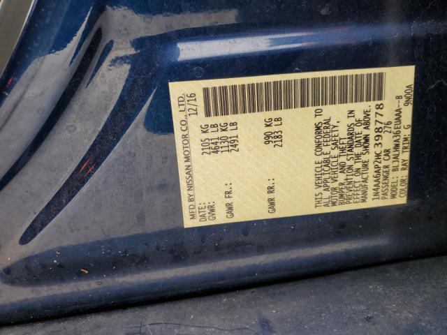 Photo 12 VIN: 1N4AA6AP2HC398778 - NISSAN MAXIMA 3.5 