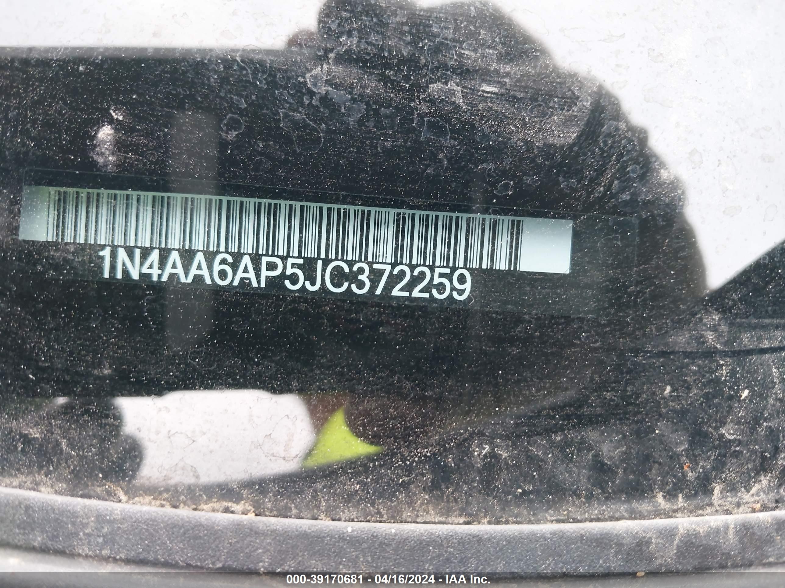 Photo 8 VIN: 1N4AA6AP5JC372259 - NISSAN MAXIMA 