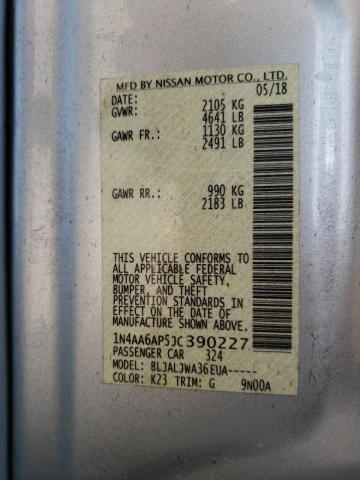 Photo 9 VIN: 1N4AA6AP5JC390227 - NISSAN MAXIMA 3.5 