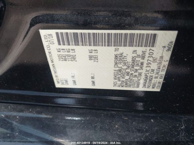 Photo 8 VIN: 1N4AA6AP5JC397307 - NISSAN MAXIMA 