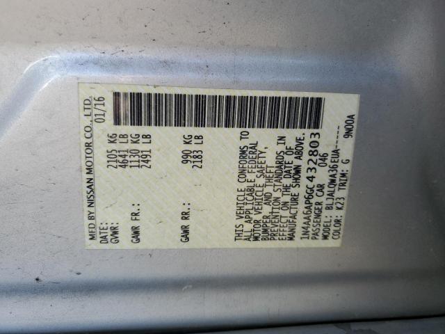 Photo 11 VIN: 1N4AA6AP6GC432803 - NISSAN MAXIMA 