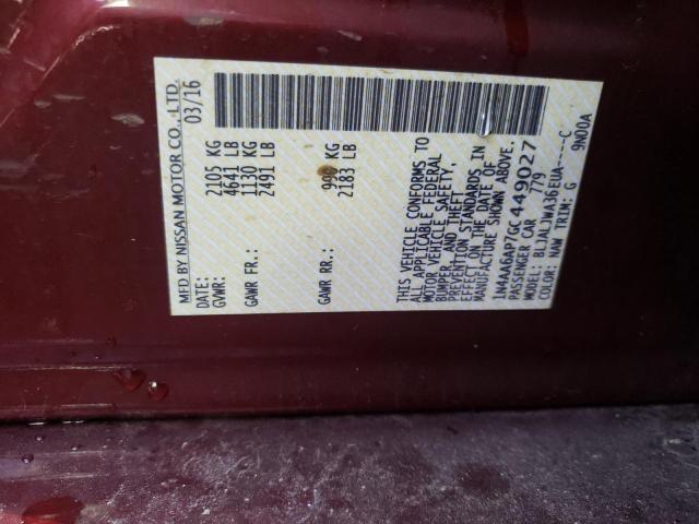 Photo 9 VIN: 1N4AA6AP7GC449027 - NISSAN MAXIMA 3.5 