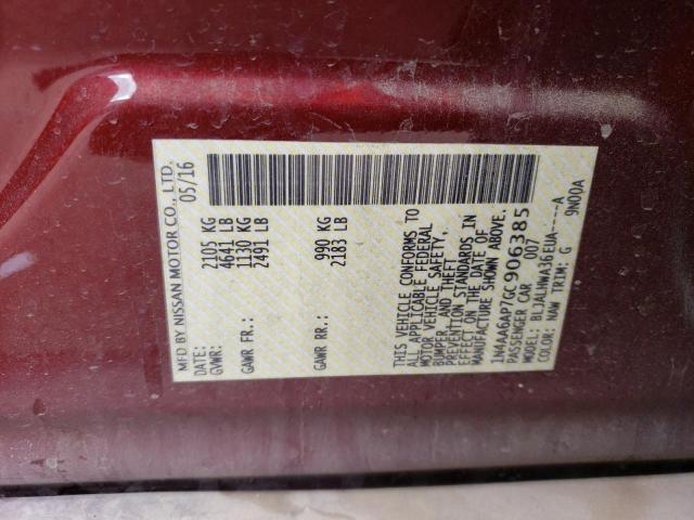 Photo 11 VIN: 1N4AA6AP7GC906385 - NISSAN MAXIMA 