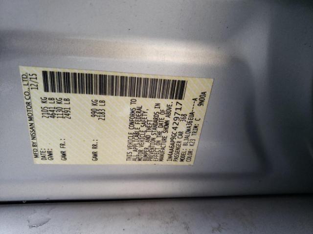 Photo 12 VIN: 1N4AA6AP9GC429717 - NISSAN MAXIMA 