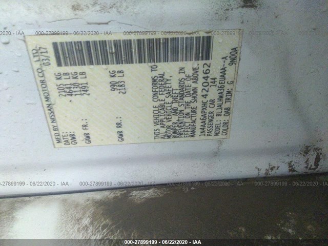 Photo 8 VIN: 1N4AA6APXHC420462 - NISSAN MAXIMA 