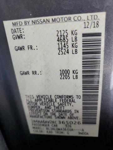 Photo 12 VIN: 1N4AA6AV2KC365026 - NISSAN MAXIMA S 