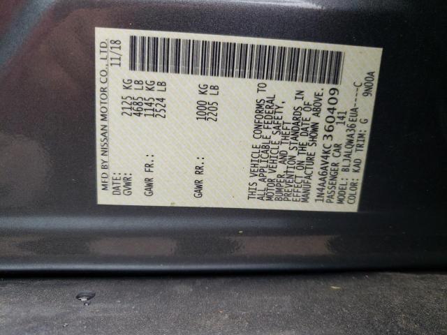 Photo 11 VIN: 1N4AA6AV4KC360409 - NISSAN MAXIMA S 