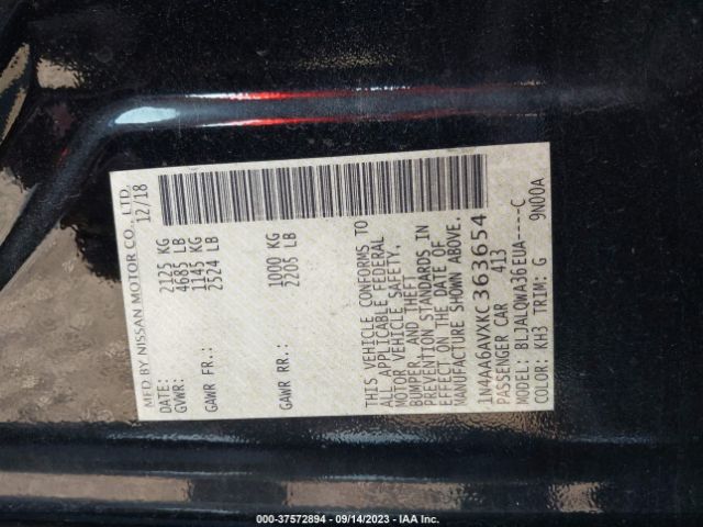 Photo 8 VIN: 1N4AA6AVXKC363654 - NISSAN MAXIMA 