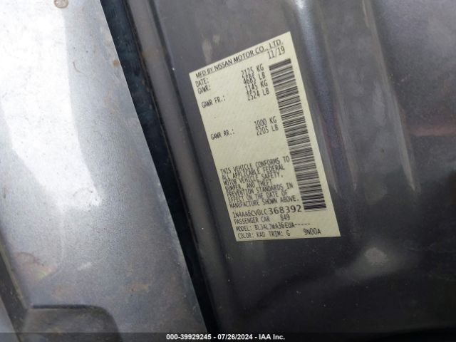 Photo 8 VIN: 1N4AA6CV0LC368392 - NISSAN MAXIMA 