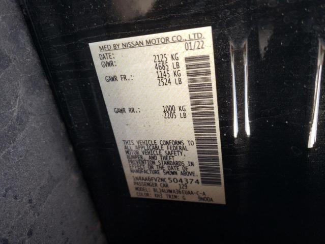 Photo 9 VIN: 1N4AA6FV2NC504374 - NISSAN MAXIMA PLA 