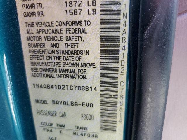 Photo 11 VIN: 1N4AB41D2TC788814 - NISSAN SENTRA E 