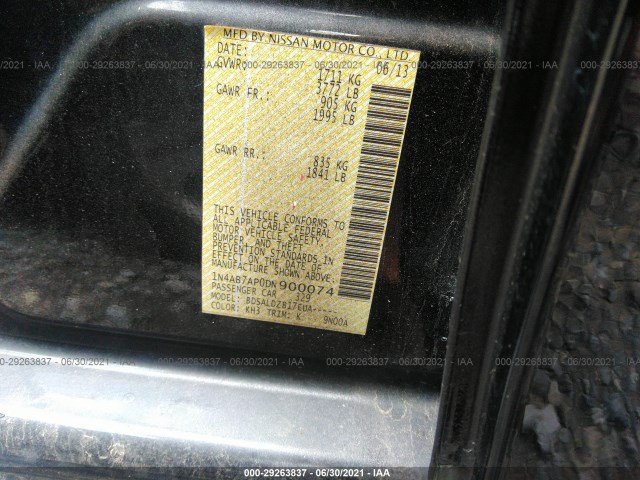 Photo 8 VIN: 1N4AB7AP0DN900074 - NISSAN SENTRA 