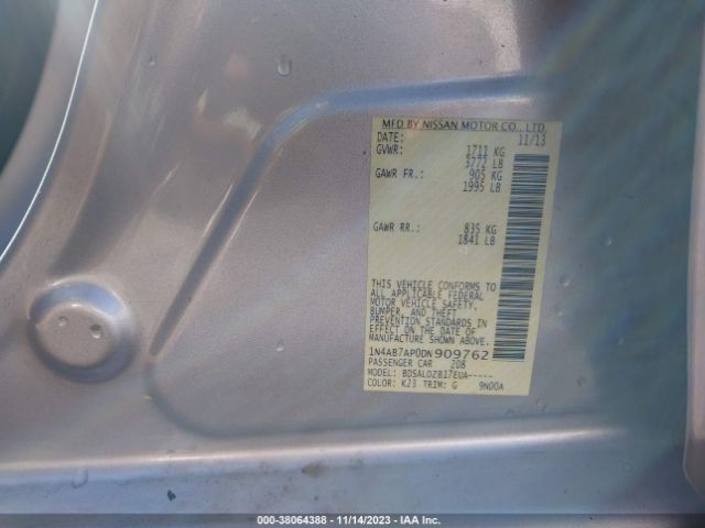 Photo 8 VIN: 1N4AB7AP0DN909762 - NISSAN SENTRA 