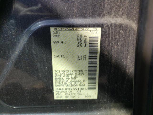 Photo 9 VIN: 1N4AB7AP0EN851086 - NISSAN SENTRA S 