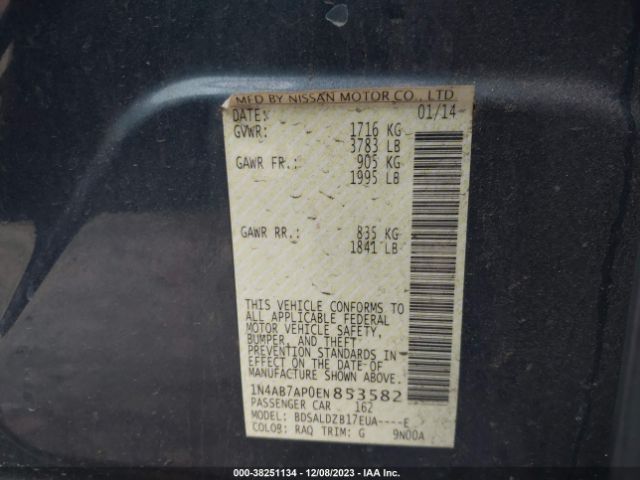 Photo 8 VIN: 1N4AB7AP0EN853582 - NISSAN SENTRA 