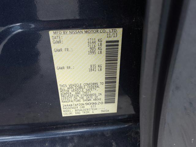 Photo 9 VIN: 1N4AB7AP2DN909620 - NISSAN SENTRA S 