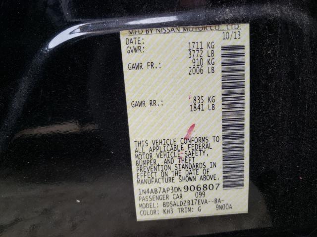 Photo 9 VIN: 1N4AB7AP3DN906807 - NISSAN SENTRA S 