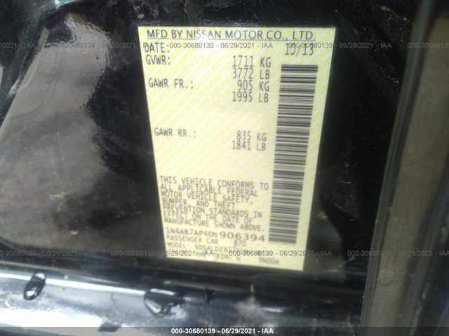 Photo 8 VIN: 1N4AB7AP4DN906394 - NISSAN SENTRA 