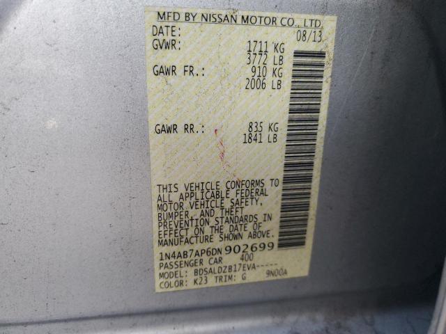 Photo 9 VIN: 1N4AB7AP6DN902699 - NISSAN SENTRA S 