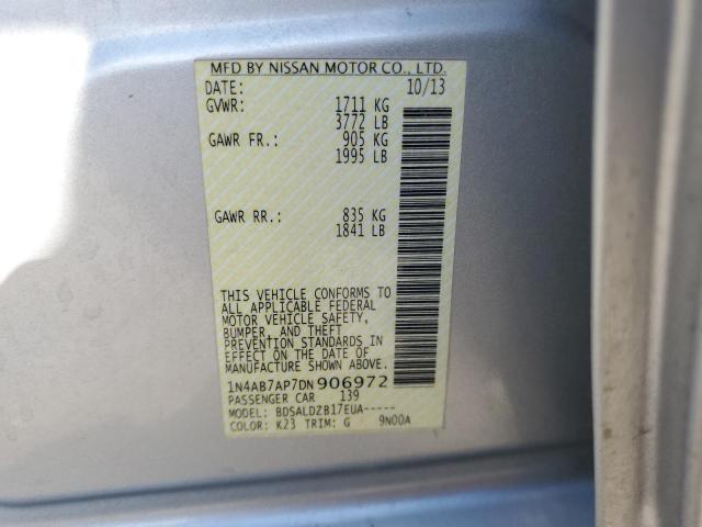 Photo 12 VIN: 1N4AB7AP7DN906972 - NISSAN SENTRA S 